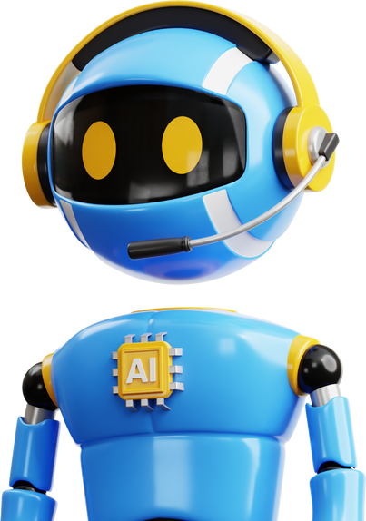 3D Artificial Intelligence Robot Assistent Illustration